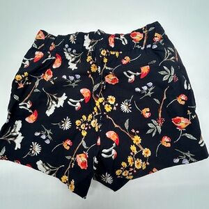 The North Face Navy Floral High Waist Shorts